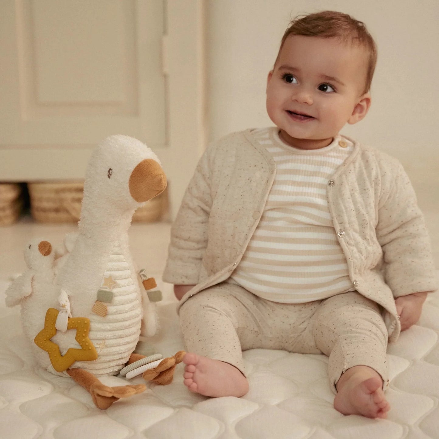 Little Dutch Activiteitenknuffel Gans - Wit - Little Goose