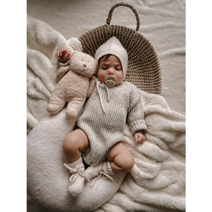 Petite Noè Merino wol bootie slofjes off white