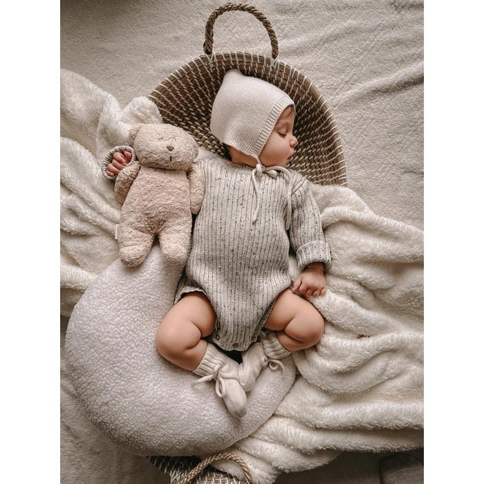 Petite Noè Merino wol bootie slofjes off white