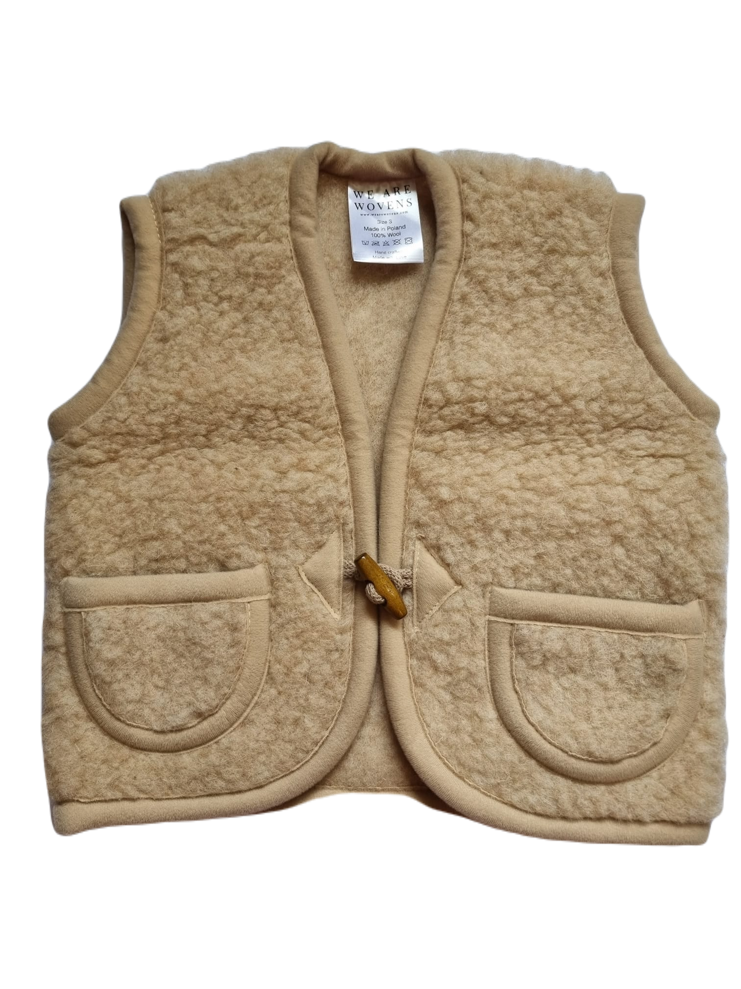 We Are Wovens - Wollen bodywarmer – Latte