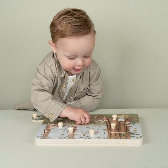 Little Dutch Geluidenpuzzel hout - Forest Friends