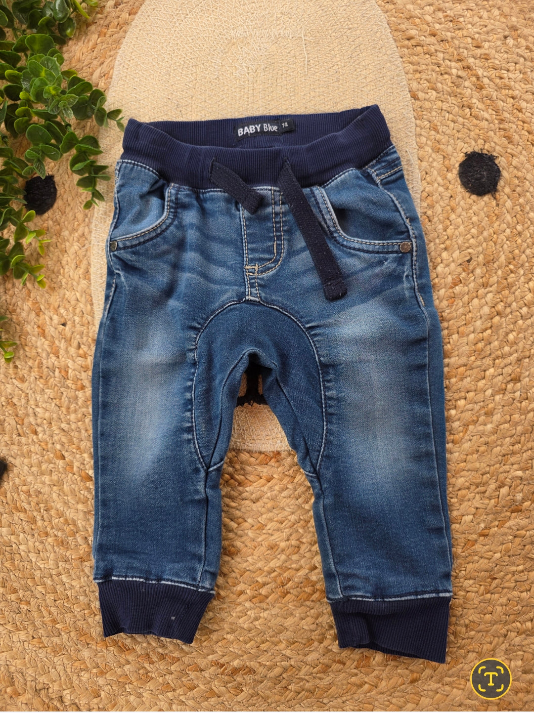 Baby blue broek maat 74