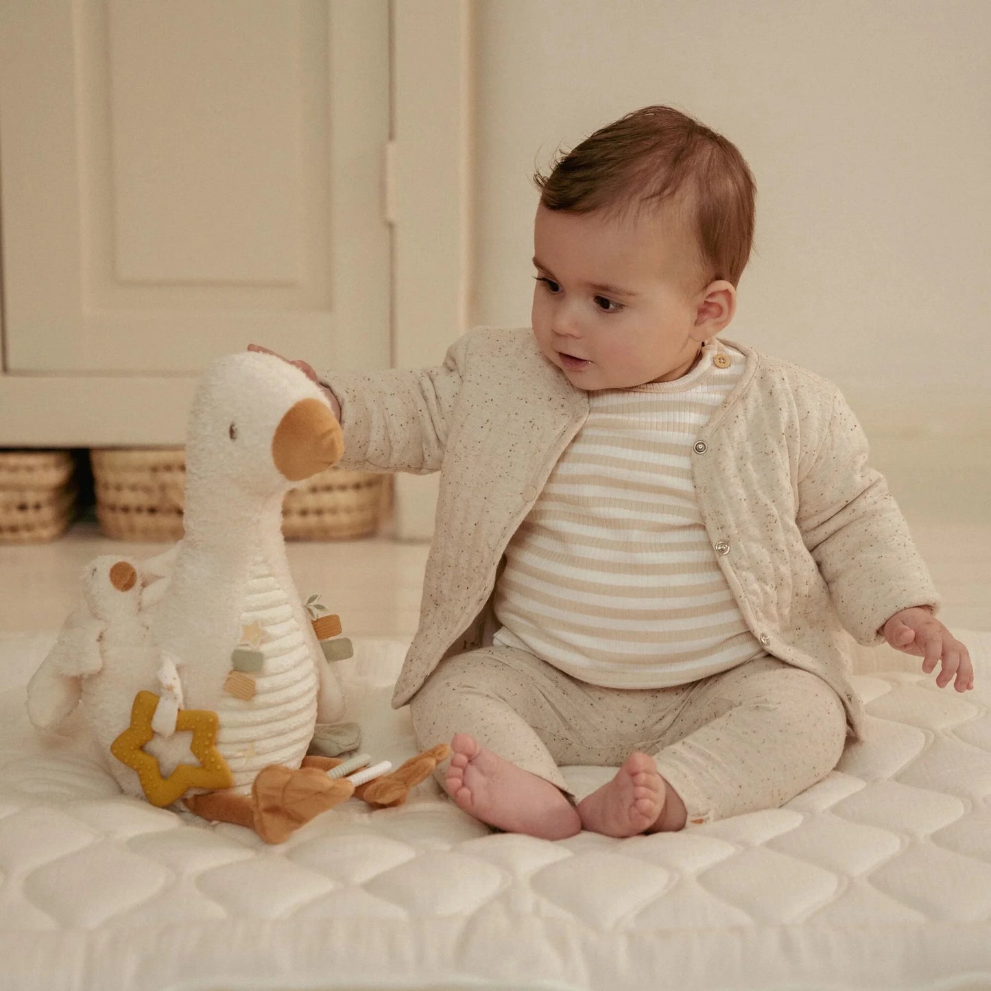 Little Dutch Activiteitenknuffel Gans - Wit - Little Goose