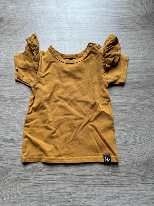 Babystyling tshirt maat 50/56 geel