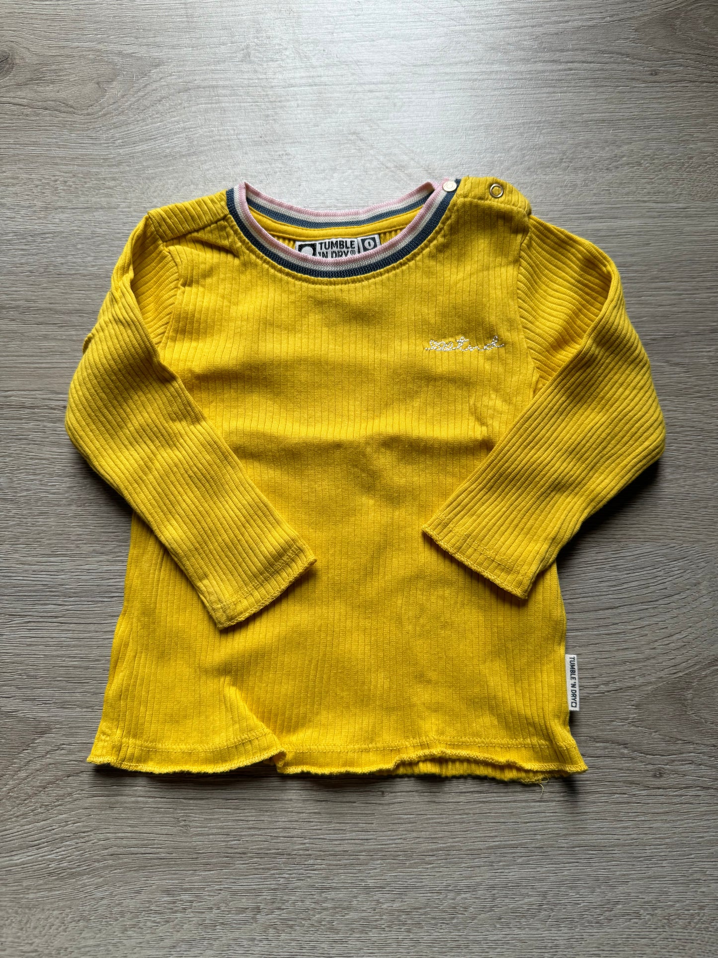 Tumble n dry shirtje maat 68 geel