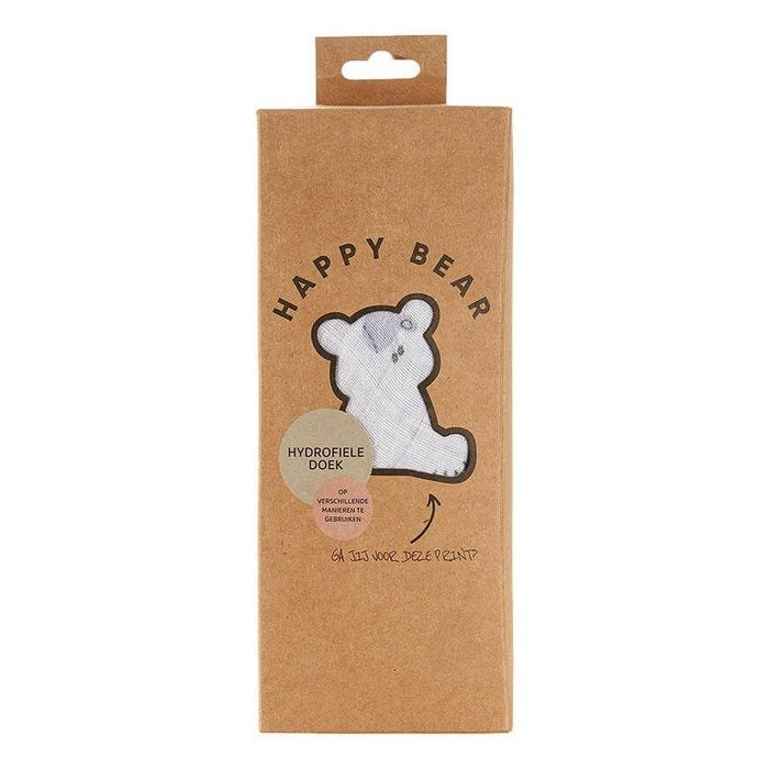 Happy Bear Hydrofiele doek | Blue Giraffe