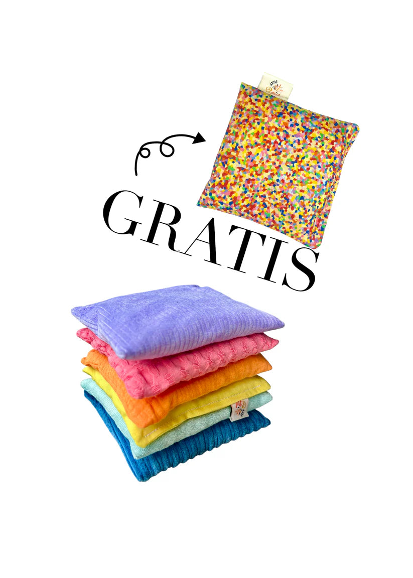 PIT AND PLAY  Pastel sensorische pittenzakjes Stapelstein