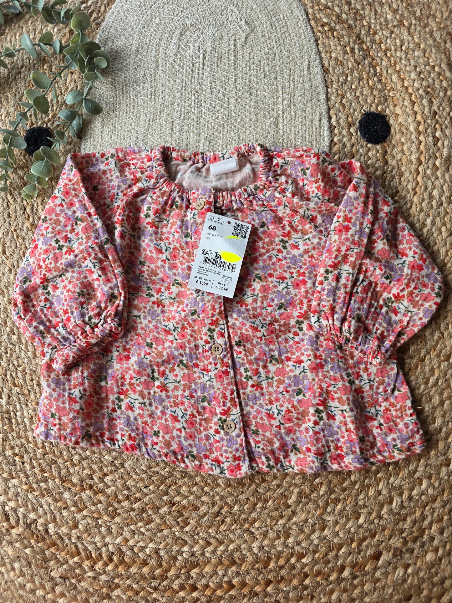 Hema blouse maat 68 nieuw