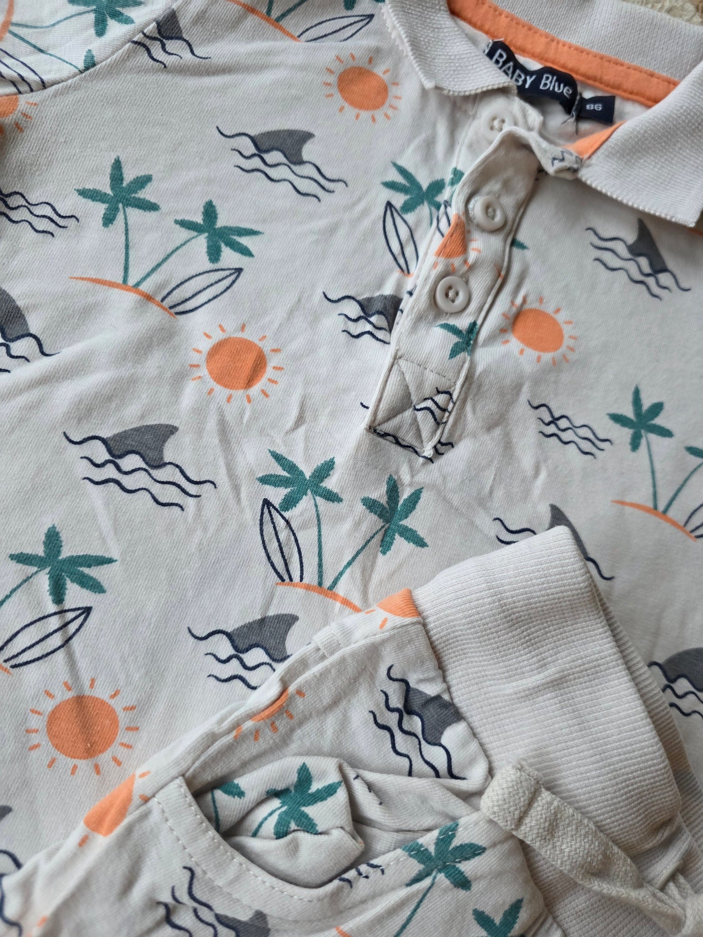 Baby blue setje maat 86