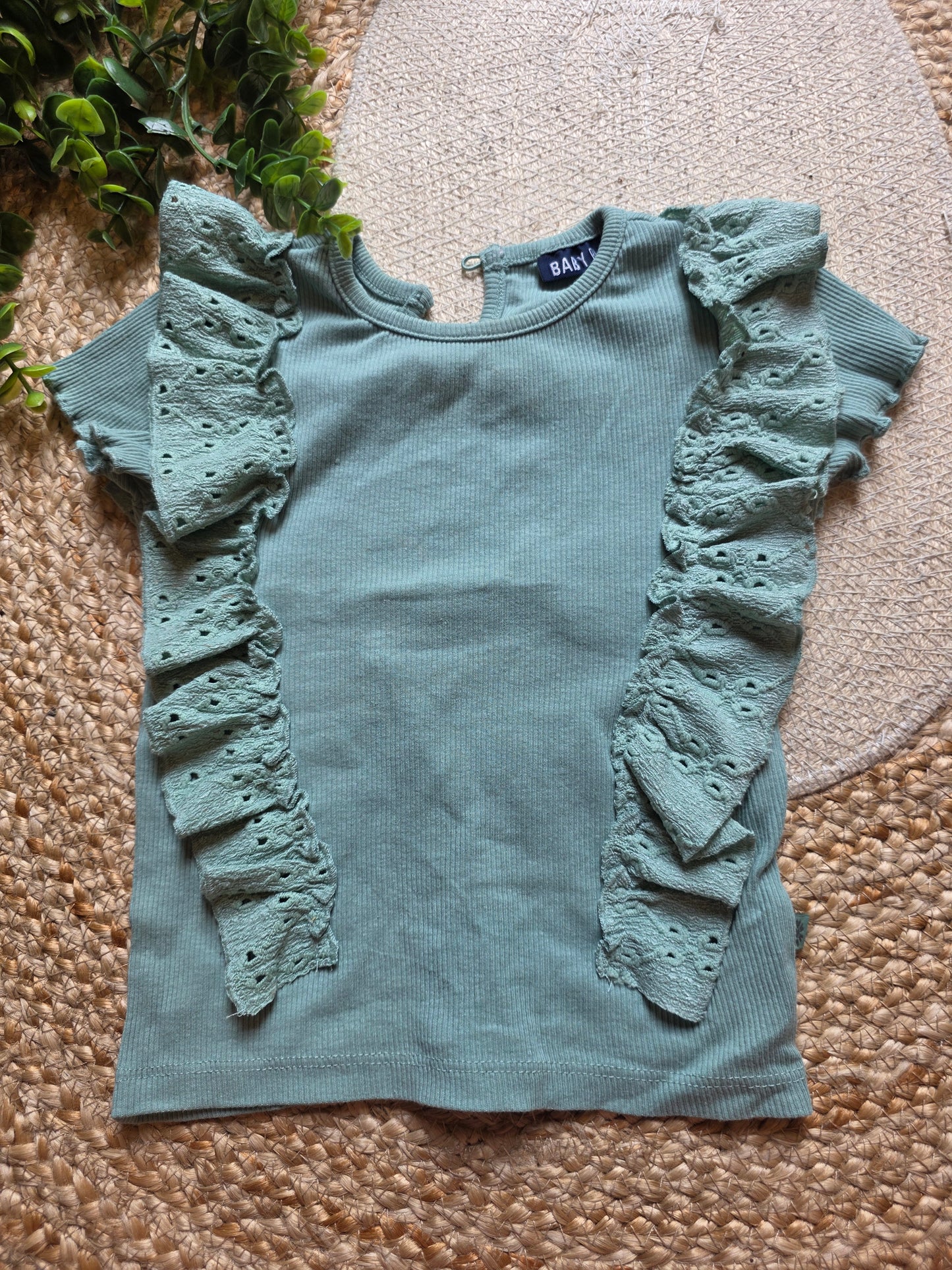Baby blue tshirt maat 86 -K224