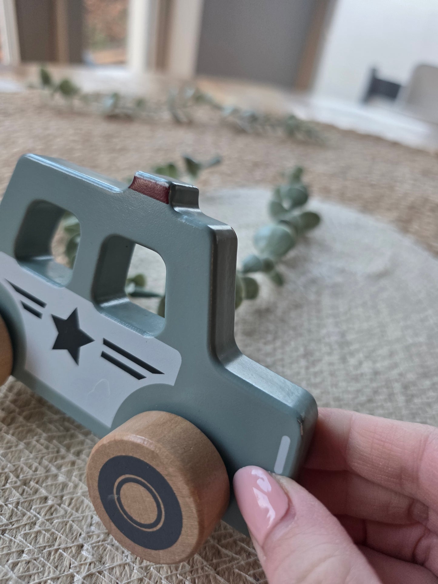 Little dutch houten politieauto