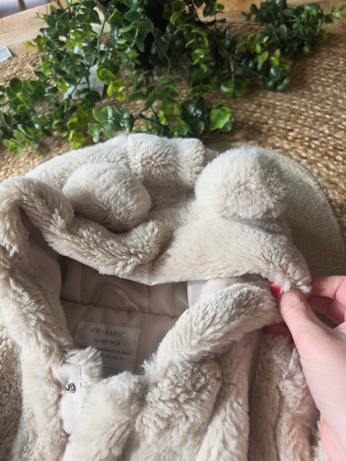 Primark teddy jas maat 86
