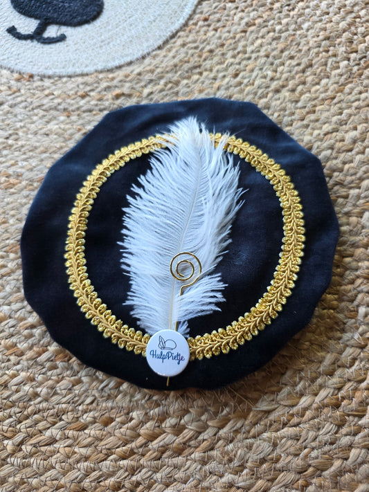 Luxe pietenmuts - Blauwe velvet