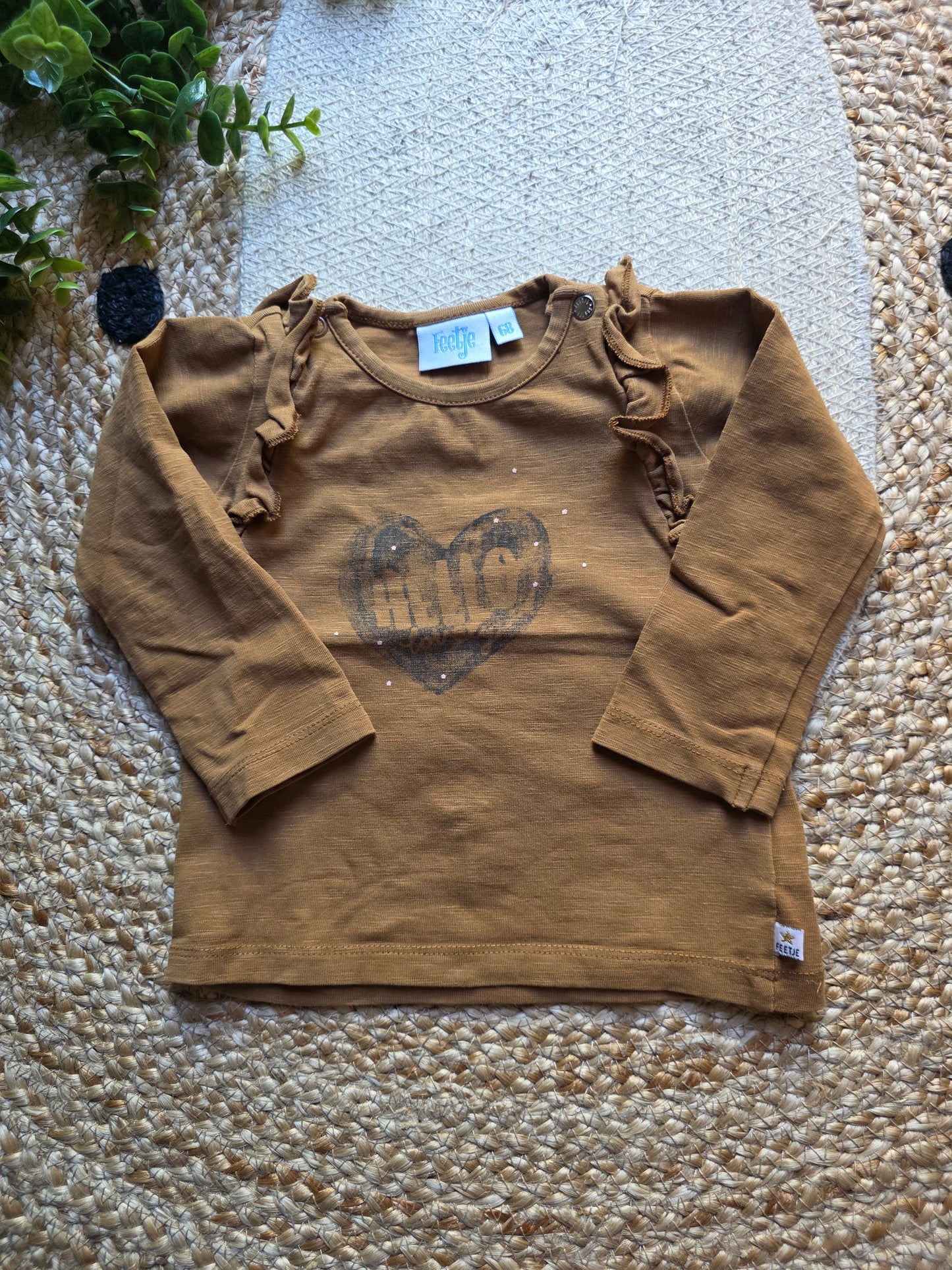 Feetje shirtje maat 68 -K212
